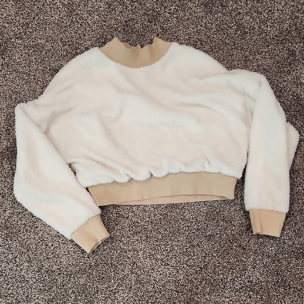 Fabletics Beige Ribbed Collar With Soft White Lin… - image 1